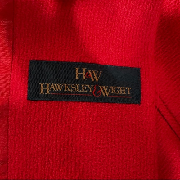 HAWKSLEY & WIGHT VINTAGE RED WOOL BLAZER WITH POCKETS - Picture 4 of 16
